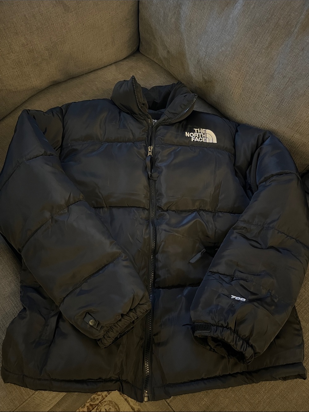 The North Face Boys Black 1996 Retro Nuptse 700 Down Puffer Jacket Large